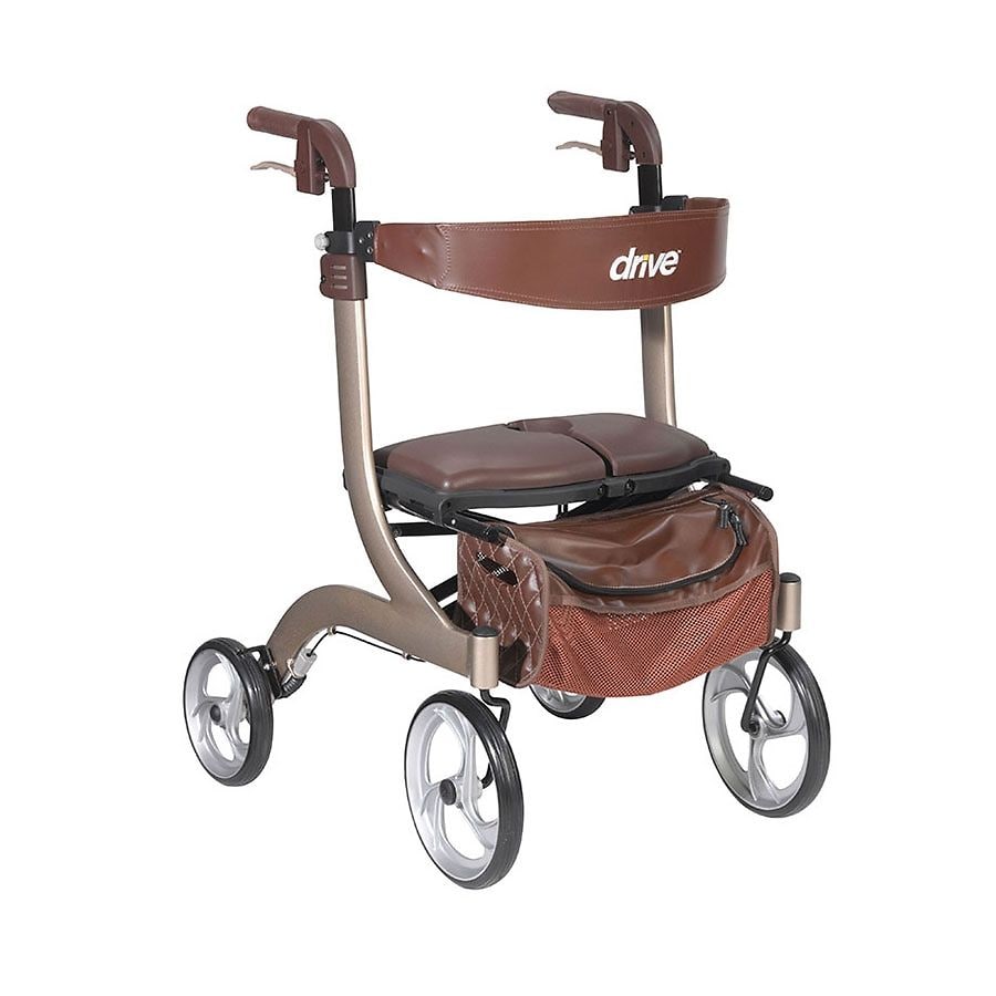 Drive Medical Nitro DLX Euro Style Walker Rollator, Champagne