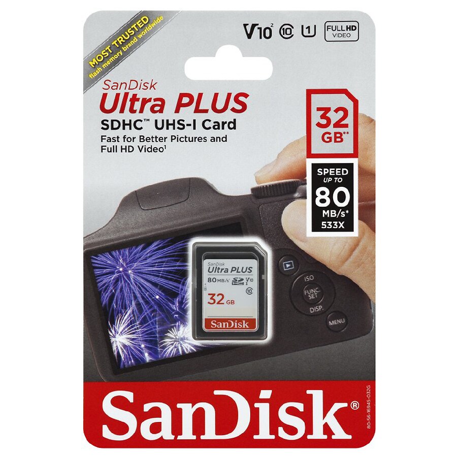 SanDisk Ultra Plus SDHC UHS-1 Card 32GB |