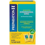 Preparation H Medicated Hemorrhoidal Wipes Maximum Strength With Witch Hazel