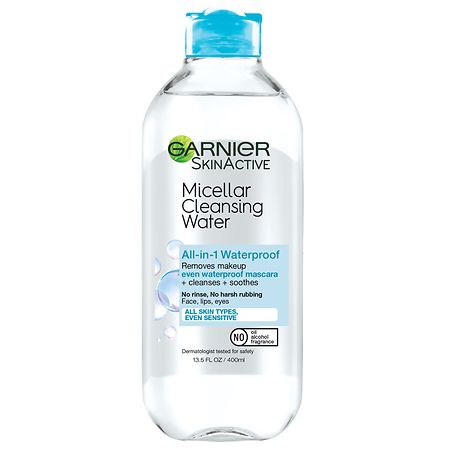 Garnier SkinActive Micellar Water For Waterproof Makeup, Facial Cleanser & Makeup Remover, 13.5 fl. oz, 1 count (Packaging May Vary) (B017PCGAXQ)