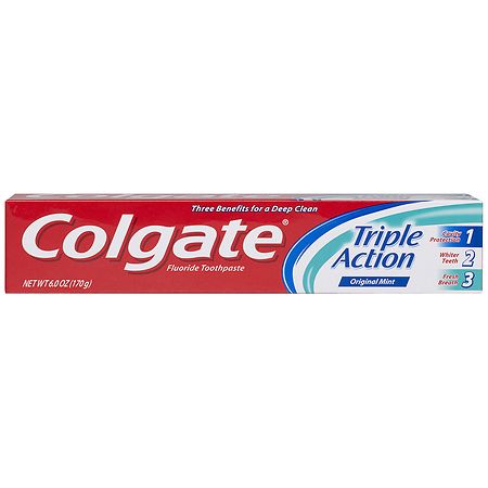 colgate triple action original mint toothpaste