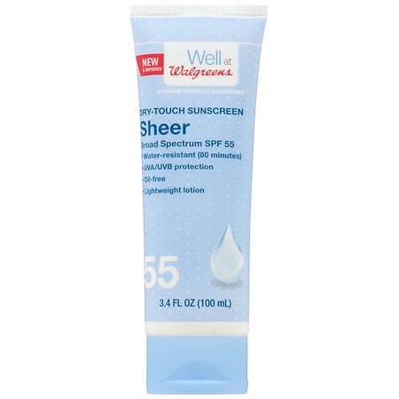 Walgreens Sheer Dry-Touch Sunscreen Lotion SPF 55
