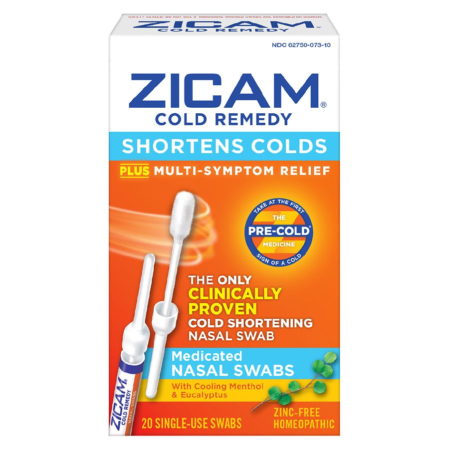 Zicam Cold Remedy Swabs Cooling Menthol And Eucalyptus Cooling Menthol And Eucalyptus Walgreens