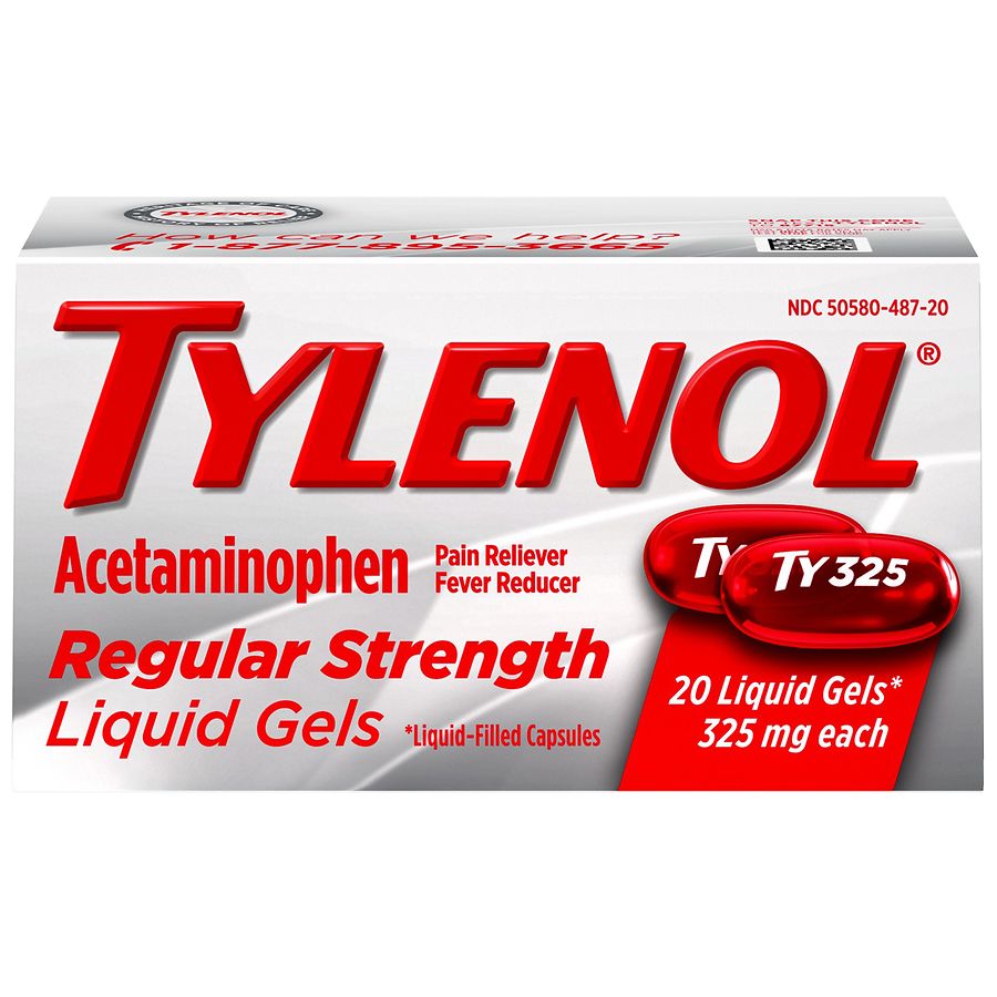 Tylenol Regular Strength Liquid Gels With 325 Mg Acetaminophen Walgreens