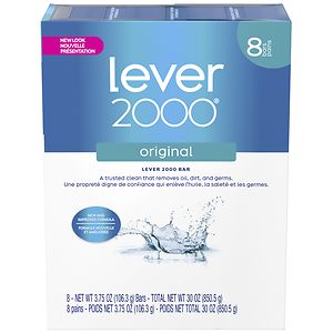 Lever 2000 Perfectly Fresh Refreshing Bar Soap 8 Pack Original,4 oz