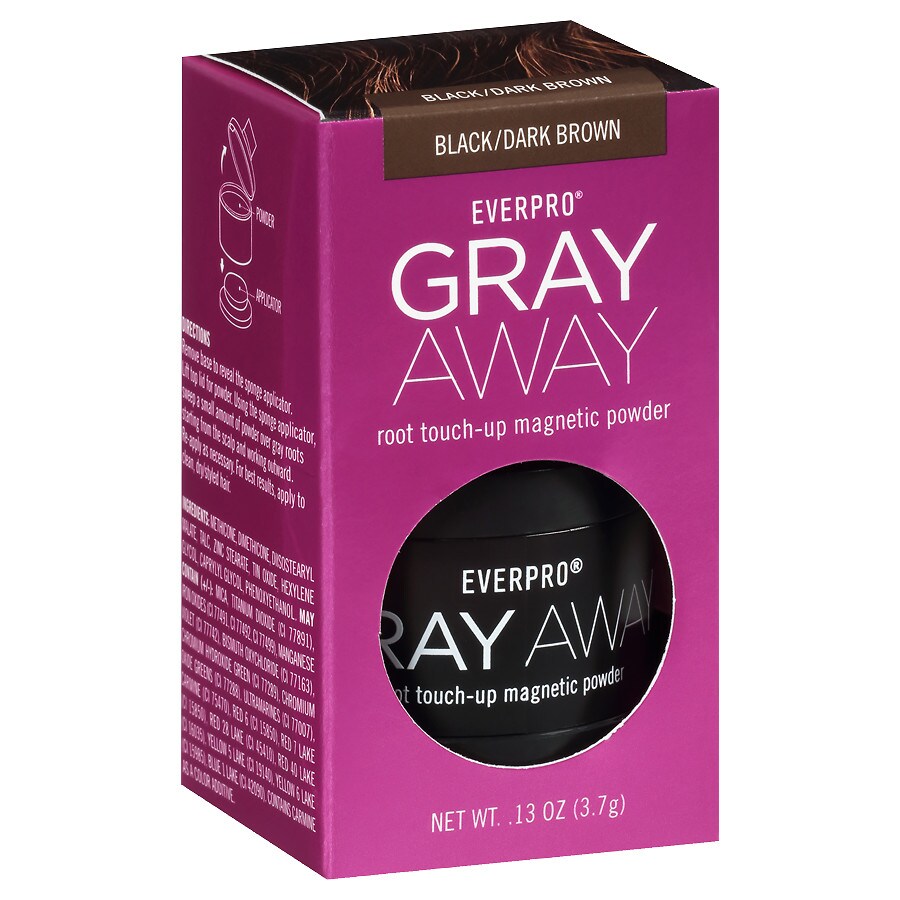 Everpro Gray Away Root Touch Up Magnetic Powderblackdark Brown Walgreens 2573