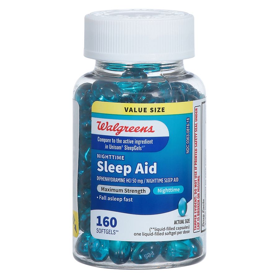 Walgreens Wal Som Sleep Aid Softgels Walgreens