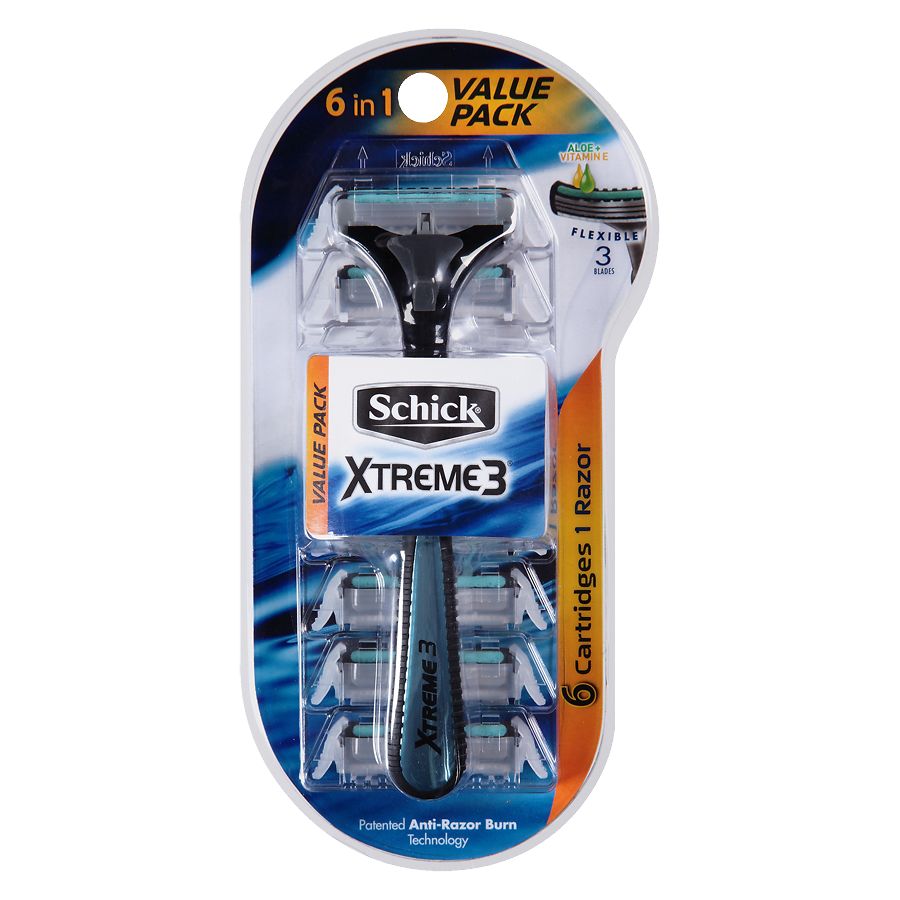  Schick Xtreme 3 Razor With 6 Cartridges 