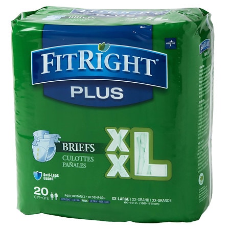 Medline FitRight Plus Briefs 2X-Large