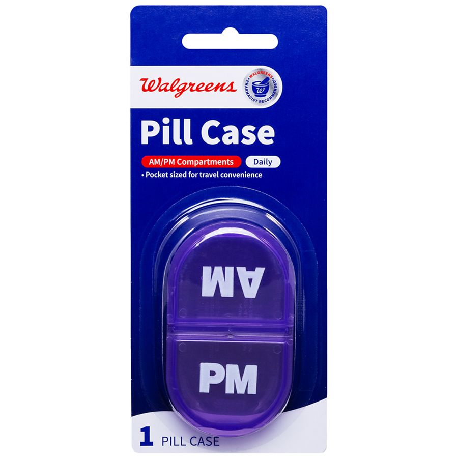 Walgreens Daily Pill Case Pocket Size Green