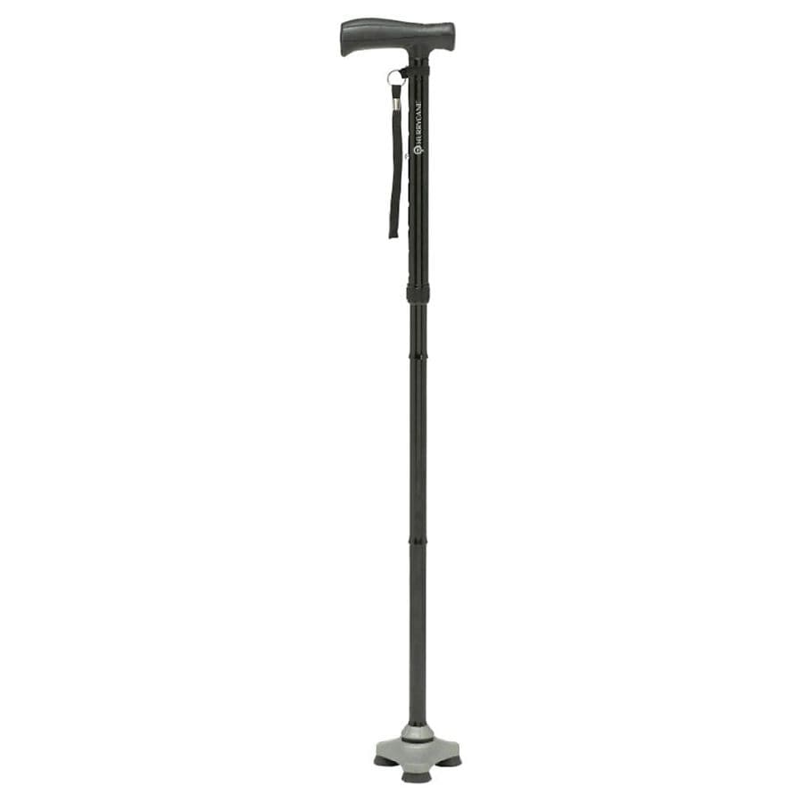 HurryCane Freedom Edition Folding Cane with T Handle, Black