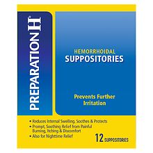 Preparation H Hemorrhoid Symptom Treatment Suppositories Walgreens