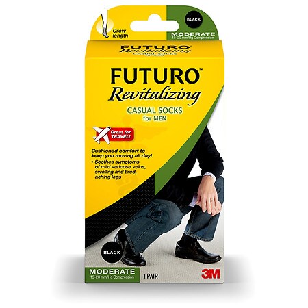 UPC 051131212060 product image for FUTURO Men's Casual Socks Black - 1 pr | upcitemdb.com