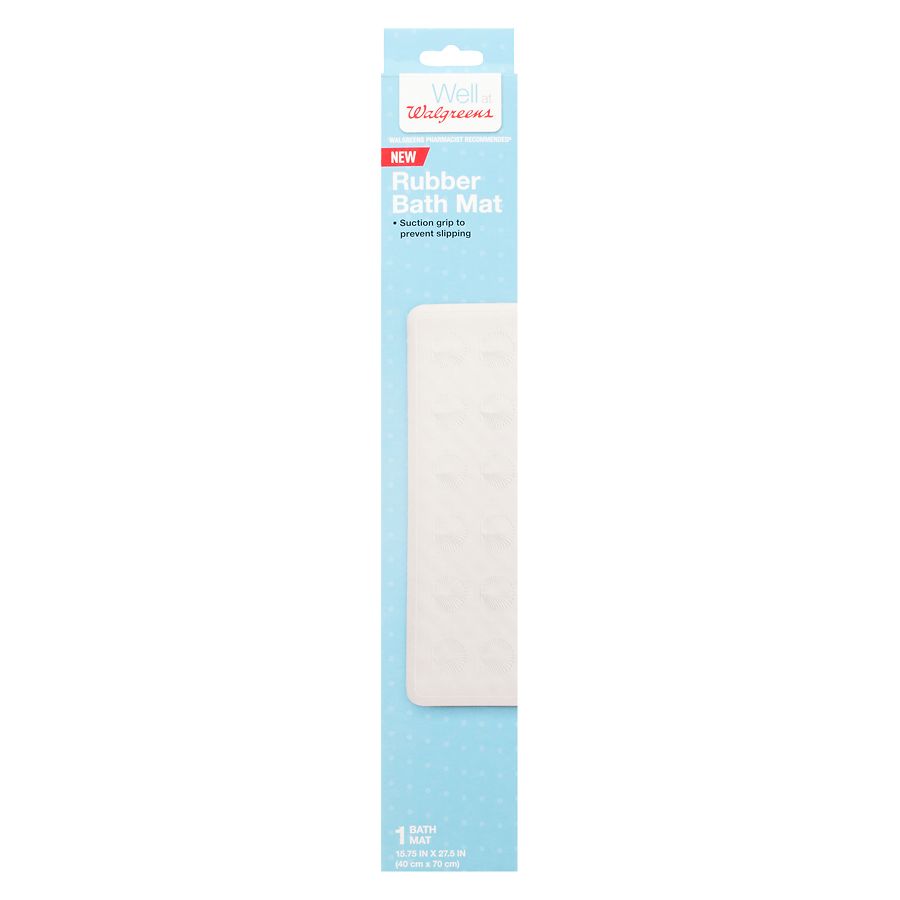  Walgreens Rubber Bath Mat White 