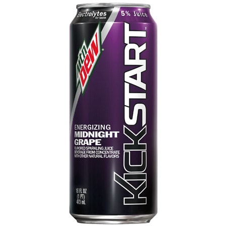 UPC 012000151163 product image for Mountain Dew Kickstart Energy Drink Midnight Grape - 16 oz. | upcitemdb.com