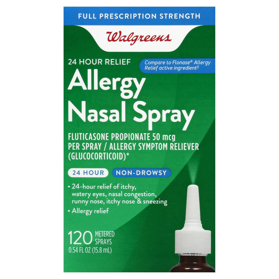 Walgreens 24Hour Fluticasone Propionate Nasal Spray 120 Metered Spray