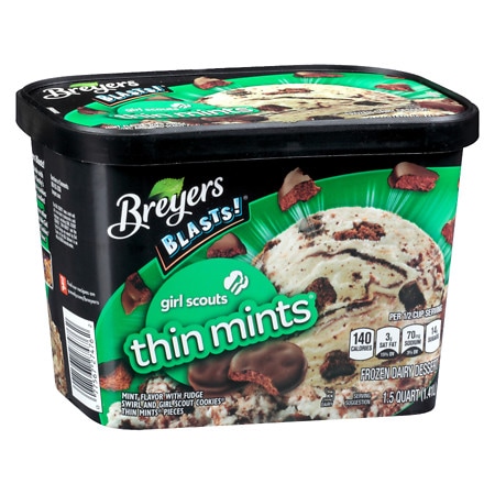 UPC 077567274762 product image for Breyers Blasts ice Cream Girl Scout Thin Mints - 48.0 oz | upcitemdb.com