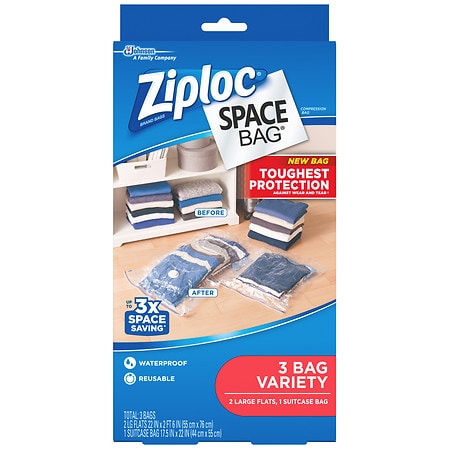 UPC 031810704130 product image for Ziploc Space Bag Variety Pack Size Large - 1.0 ea | upcitemdb.com