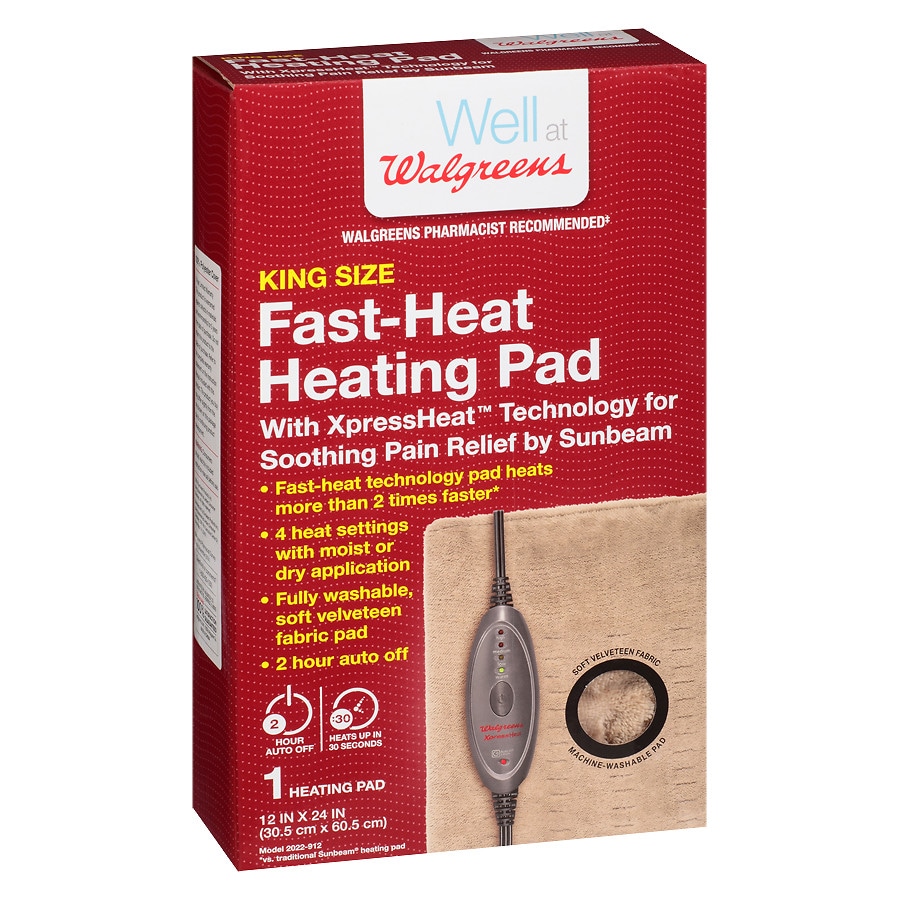 Walgreens Fast Heat Heating Pad King Size Walgreens