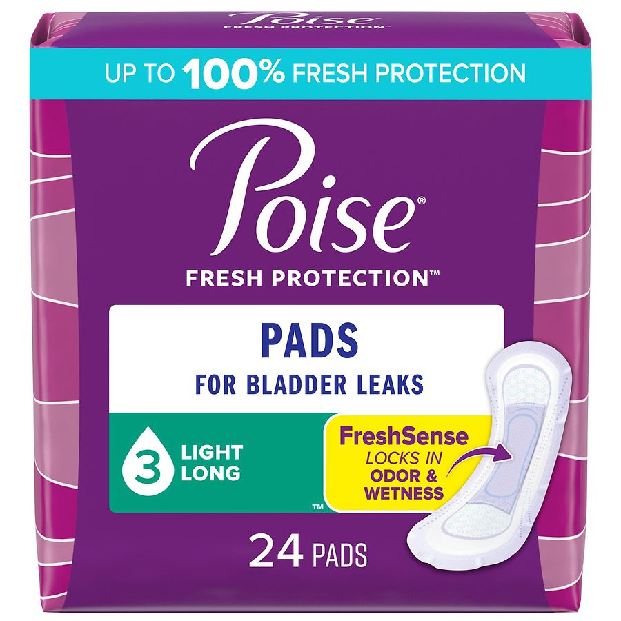 Poise Pads Light Absorbency Long Walgreens