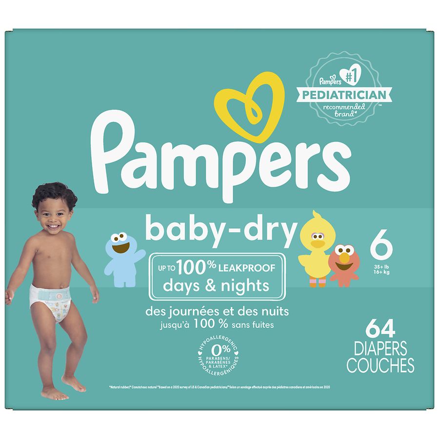  Pampers Baby Dry Extra Protection Diapers Super Pack 