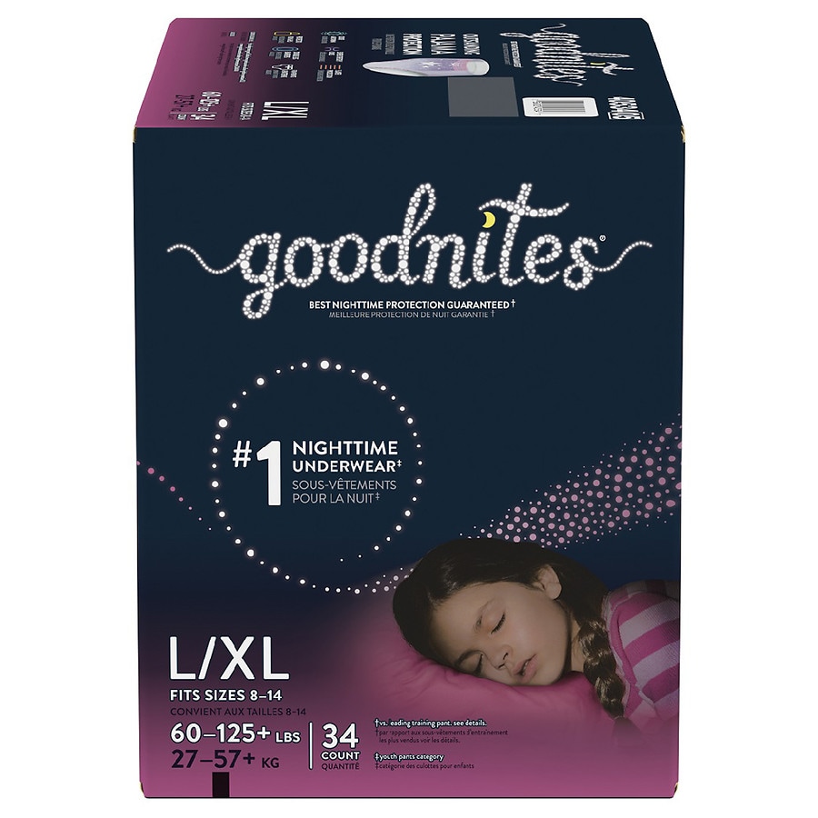 Goodnites Bedwetting Underwear For Girls L Xl Walgreens