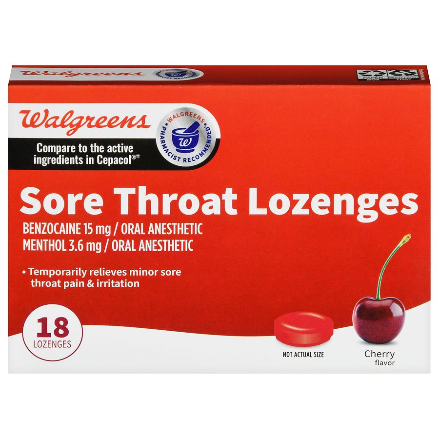 Lozenge for sore throat
