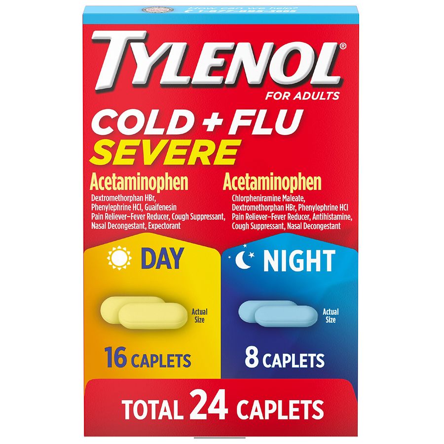 Tylenol Cold Flu Severe Day And Night Caplets Walgreens