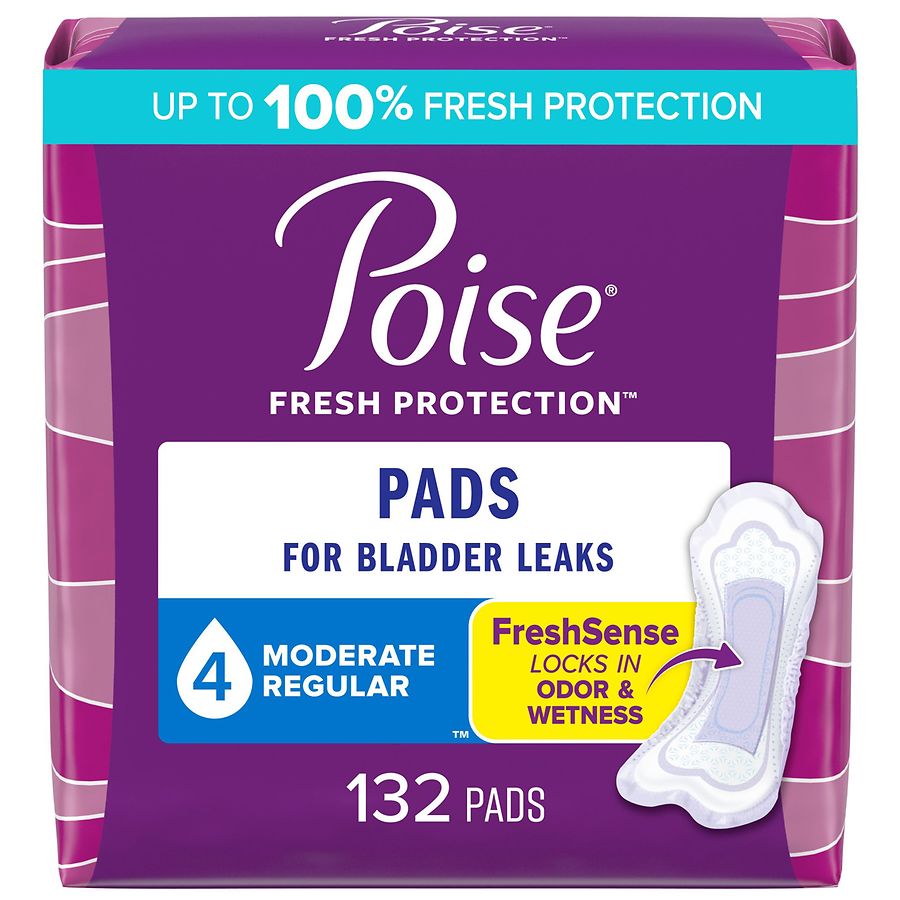 Poise Postpartum Incontinence Pads, Moderate Absorbency, Regular Length