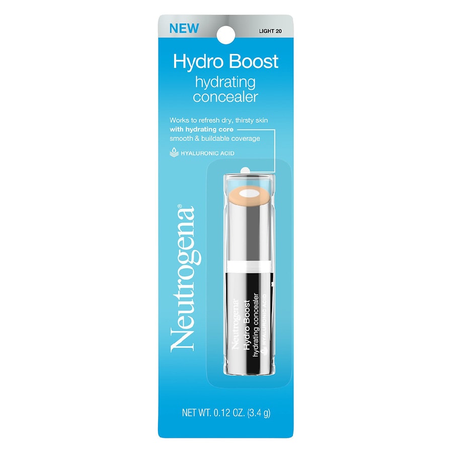 Neutrogena Hydro Boost Hydrating Concealer Stick, 20 Light, Light