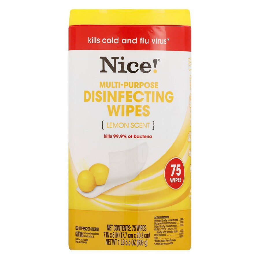 Nice! Disinfectant Wipes Lemon