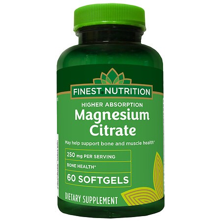 Finest Nutrition Magnesium Citrate 250 mg Softgels - 60 ea