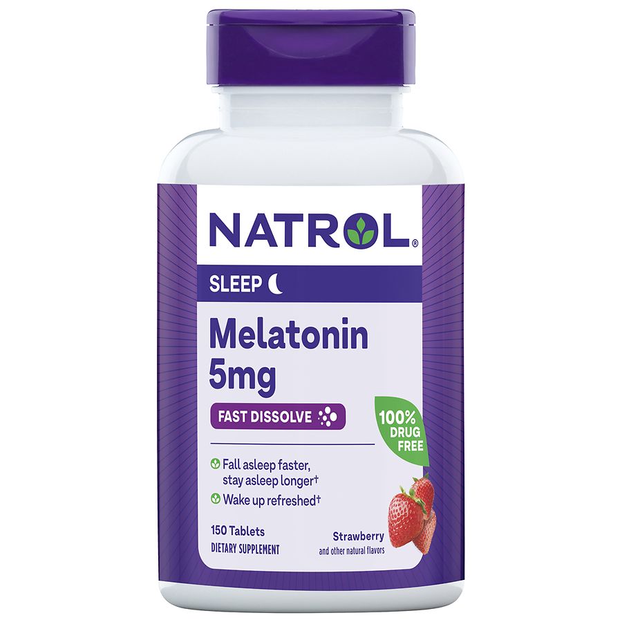 Natrol Melatonin 5mg, Fast Dissolve Extra Strength Tablets