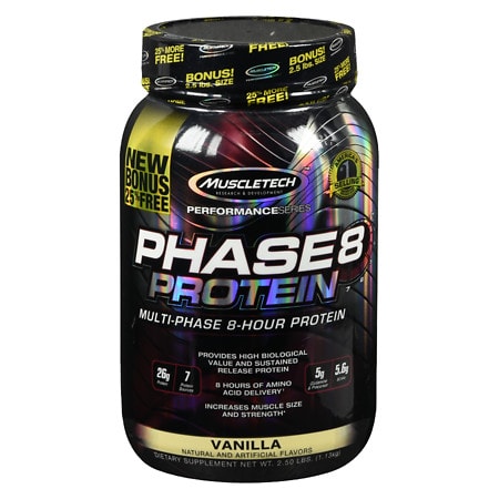 Muscletech Phase 8 Protein Vanilla - 40 oz.