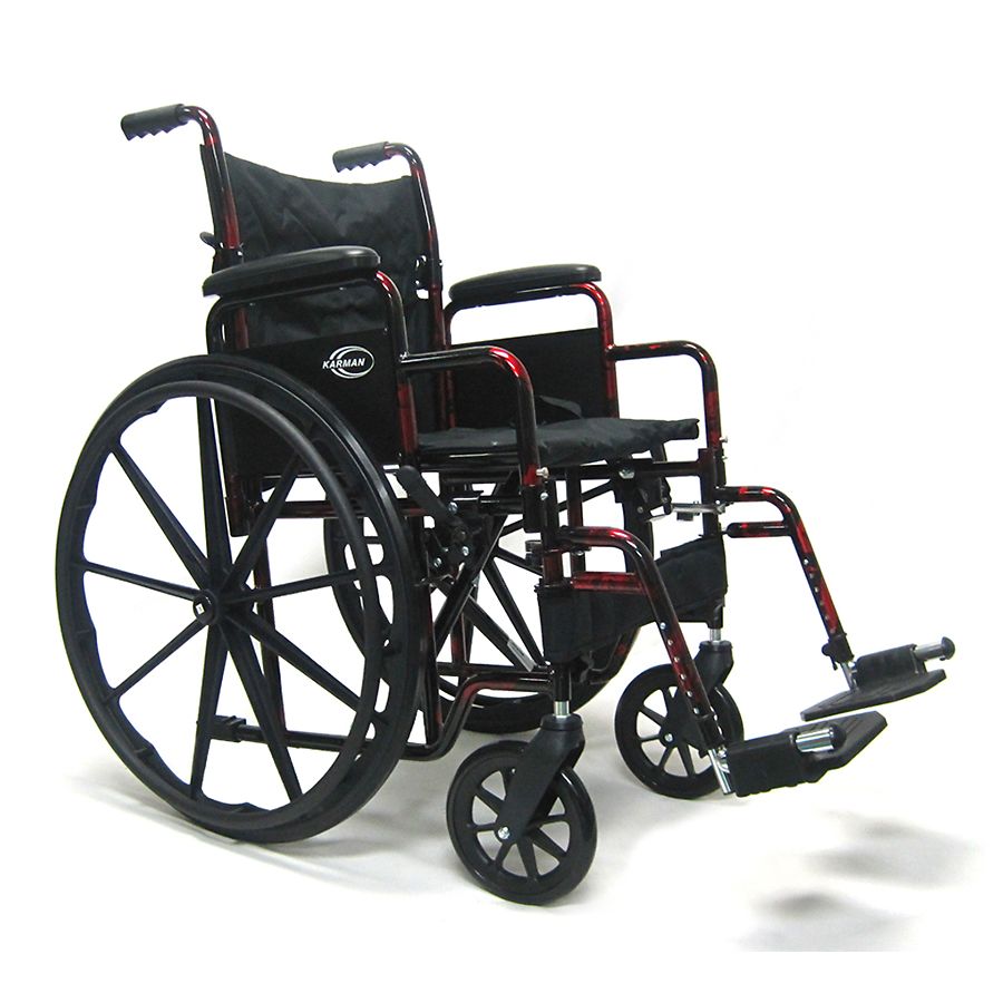 Karman Break Down Lightweight Wheelchair Seat 18x16 Red Streak Walgreens