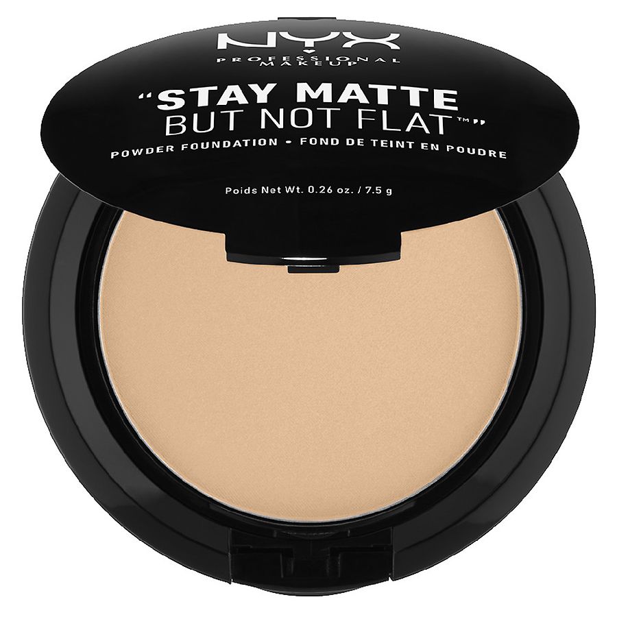 NYX Professional Makeup Stay Matte But Not Flat Pressed Powder Foundation, Medium Beige