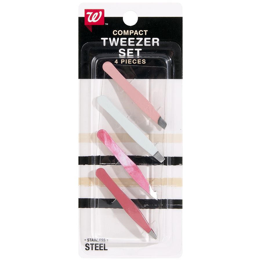 Walgreens Beauty Mini 4 Piece Tweezer Set Assorted Walgreens