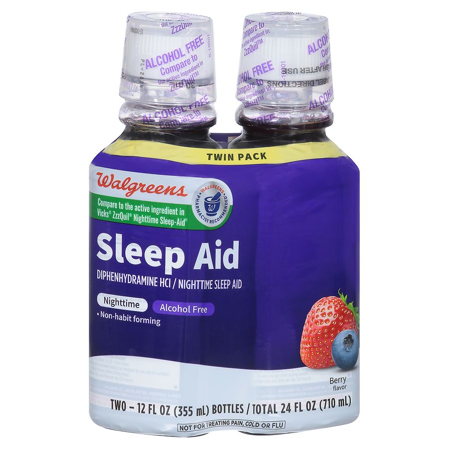 Walgreens Wal Sleep Z Sleep Aid Liquid Berry Walgreens