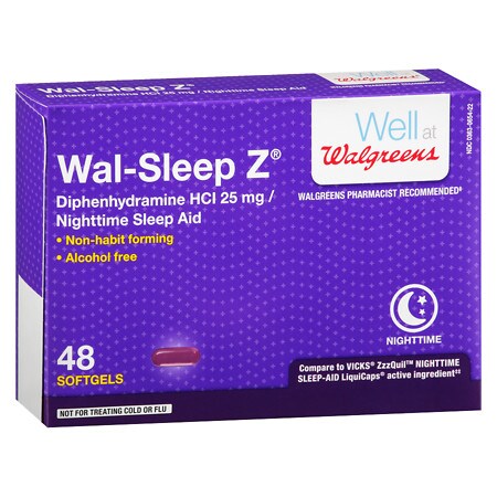 Walgreens Wal-Sleep Z Sleep Aid Softgels - 48.0 ea