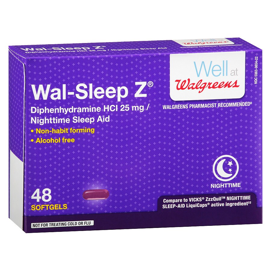  Walgreens Wal-Sleep Z Sleep Aid Softgels 