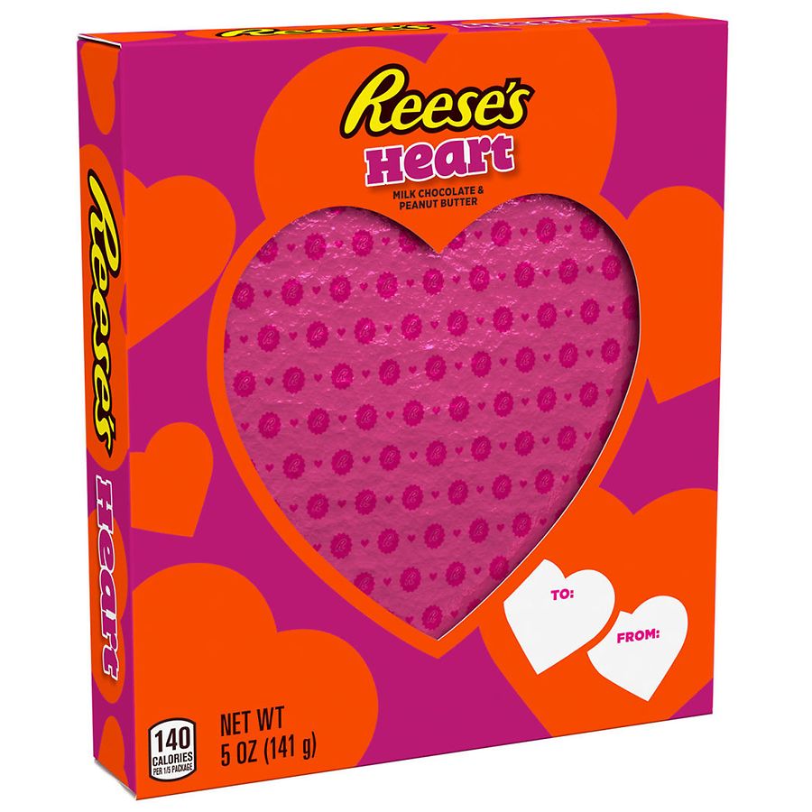 Reese's Heart Candy, Valentine's Day Milk Chocolate Peanut Butter