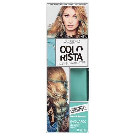 L Oreal Paris Colorista Semi Permanent Hair Color Aqua Walgreens