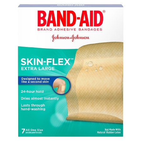 UPC 381371171286 product image for Band Aid Brand Skin-Flex Adhesive Bandages, Extra Large Size - 7.0 ea | upcitemdb.com