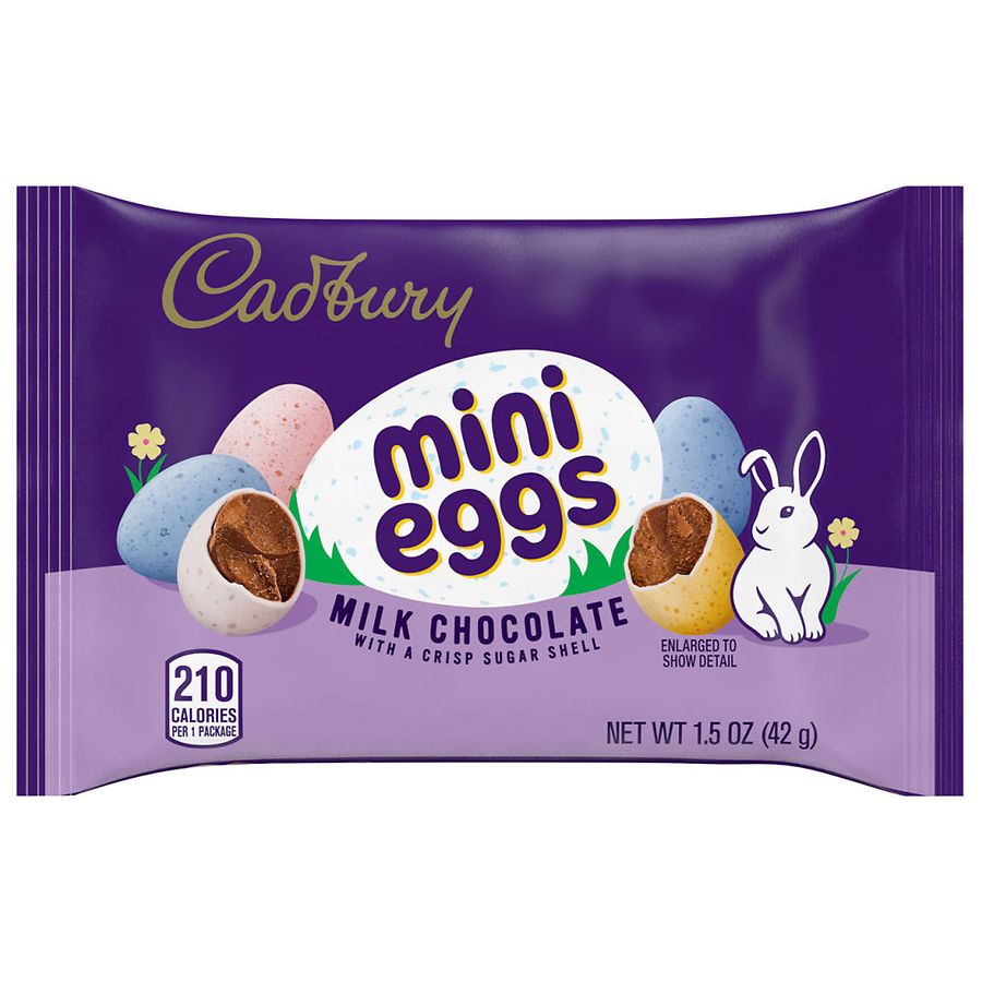 Cadbury Mini Eggs Candy, Easter Milk Chocolate with Crisp Shell