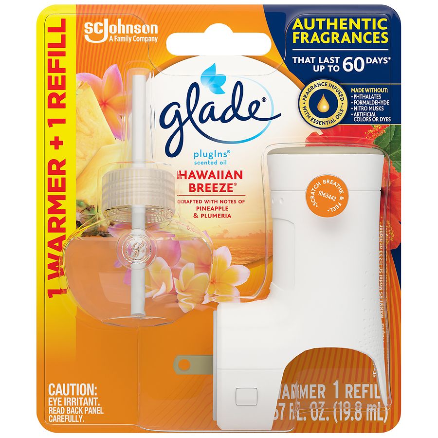 Glade PlugIns Scented Oil Air Freshener Starter Kit Hawaiian Breeze