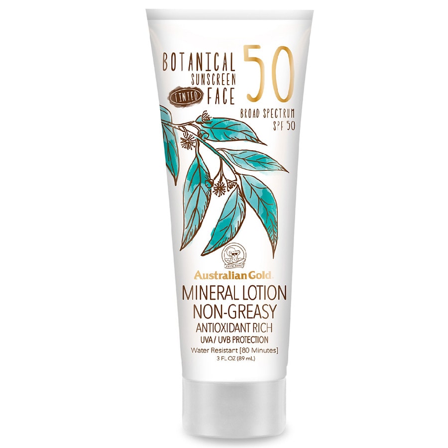 Australian Gold Botanical SPF 50 Tinted Face Sunscreen Lotion Walgreens