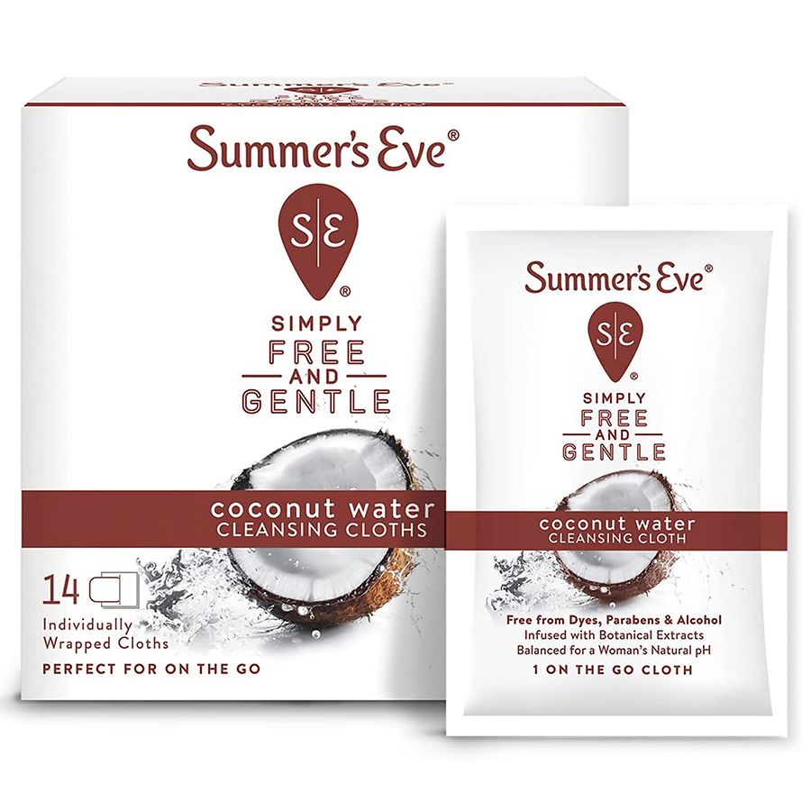  Summer's Eve Cleansing Cloths Coconut Water 