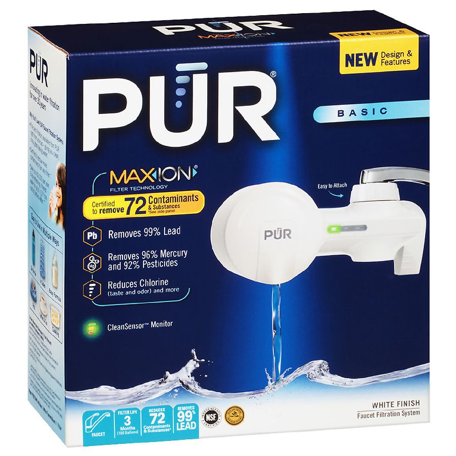 Pur Horizontal Faucet Mount Water Filter Fm150w White