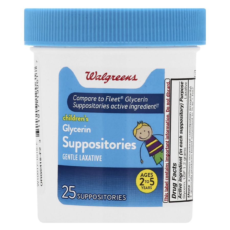 Walgreens Glycerin Pediatric Suppositories Walgreens