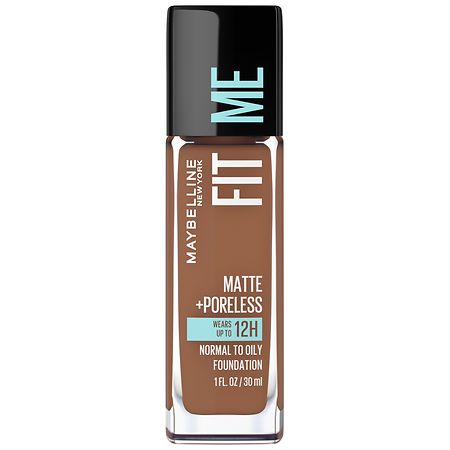 Maybelline Fit Me Matte + Poreless Liquid Foundation Makeup, Truffle, 1 fl oz